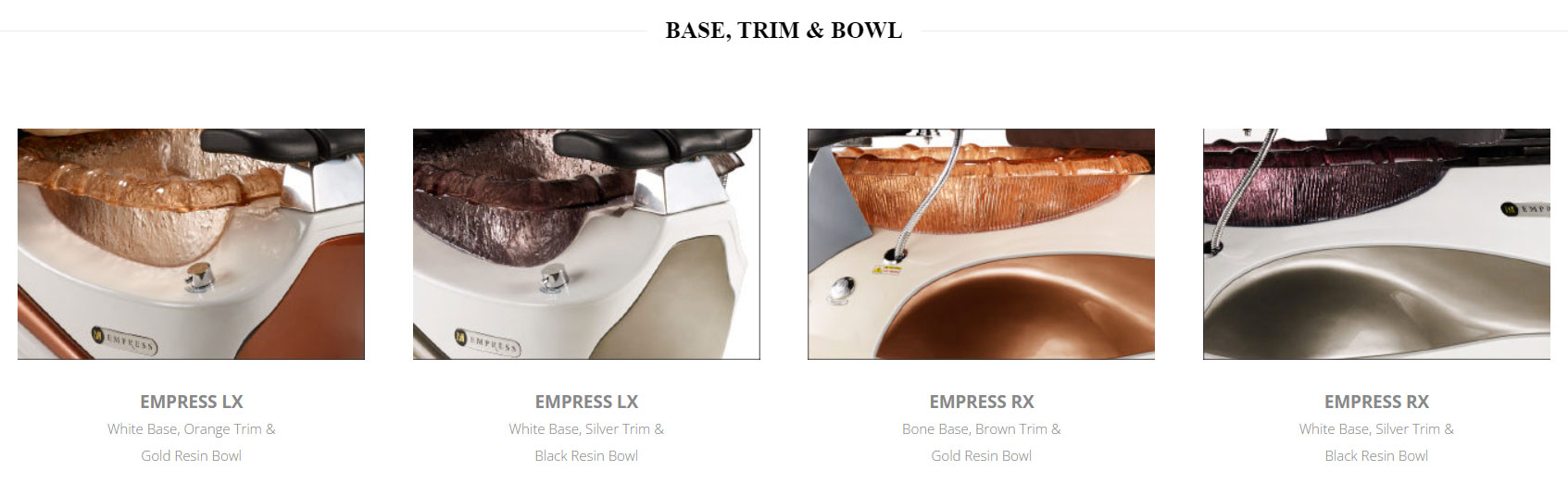 Empress RX Pedicure Spa Chair Base Trim Bowl